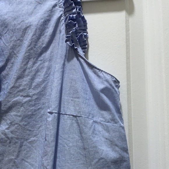 J Crew Ruffle Front Sleeveless Blouse Tunic - Picture 2 of 5